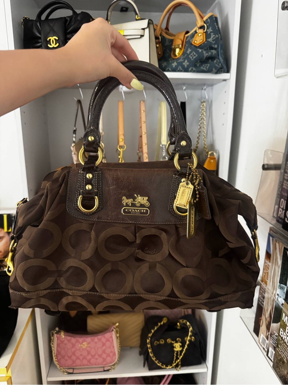 COACH Madison Op Art Sabrina Satchel